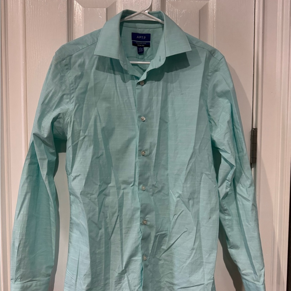 Apt. 9 Premier Flex Slim Fit Shirt in Light Blue